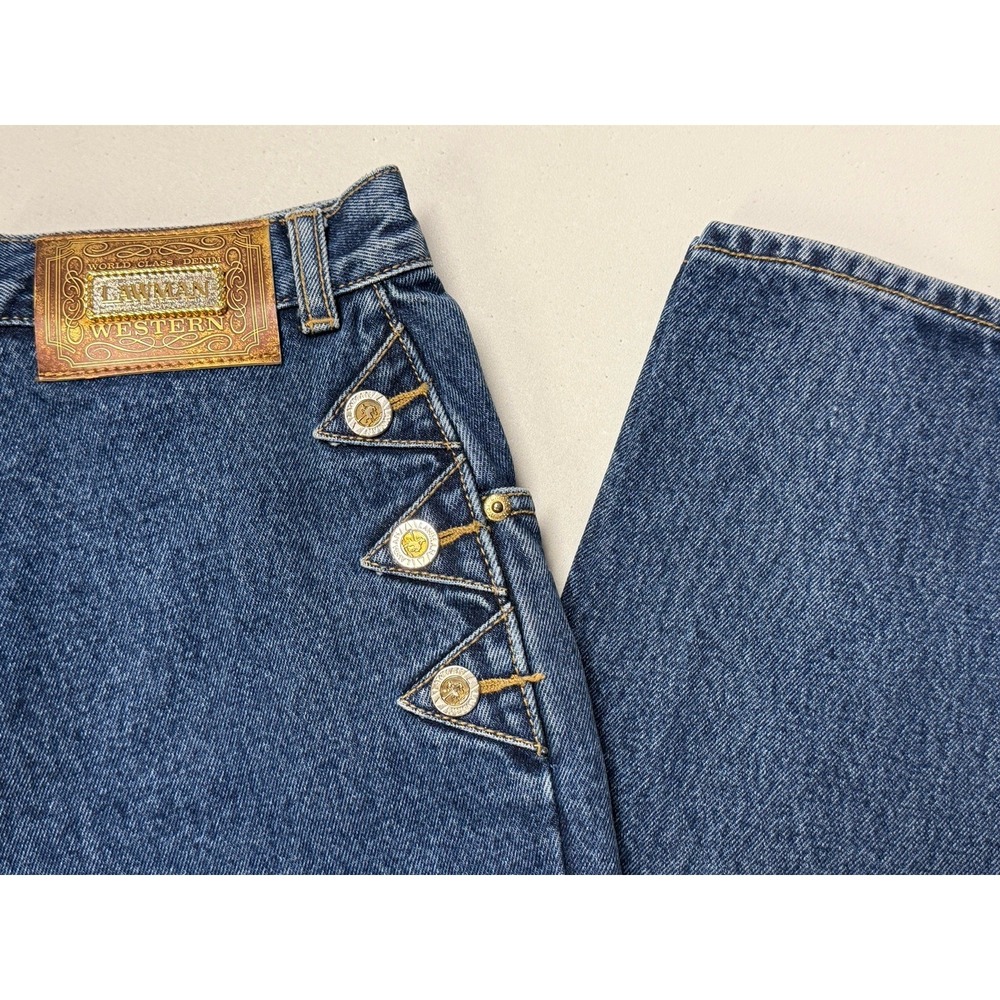 Lawman Western Bareback Jeans Women's Fits 27x35.5 High Rise Cowgirl Rodeo